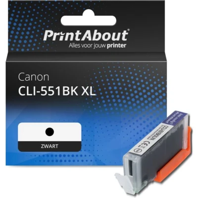 Afbeelding van Huismerk Canon CLI 551BK XL Inktcartridge Zwart Hoge capaciteit