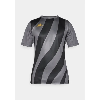 Afbeelding van Kappa Tshirt print, Heren, Maat: Small, Grey charcoal/black