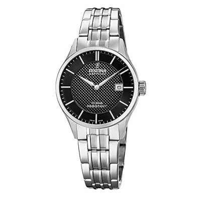 Afbeelding van Festina F20006/4 Montre pour femme Black Swiss Made, argent/noir, klein, Bracelet