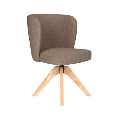 Afbeelding van Housecraft Living Stan Eetkamerstoel Draaibaar Hout Taupe