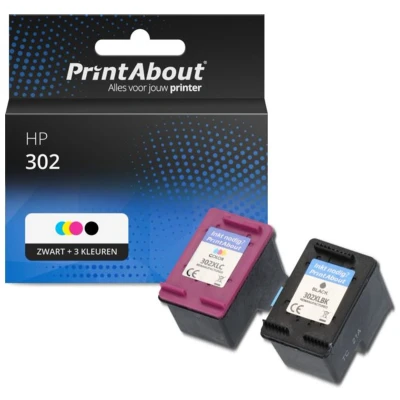 Afbeelding van Huismerk HP 302 (X4D37AE) Inktcartridge Zwart + 3 kleuren Voordeelbundel
