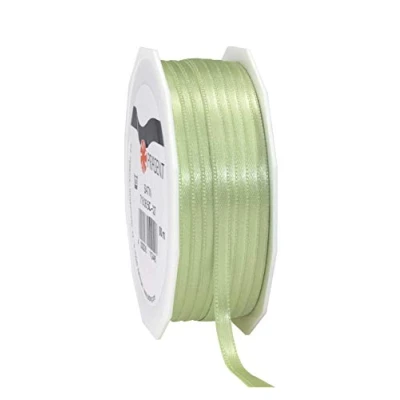 Image de PRÄSENT C.E. Pattberg Satin Vert Pastel, Rouleau de 50 m Ruban Satinée pour Emballage Cadeau, Largeur 6 mm, Accessoire Décoration et Bricolage, Décoratif Présents, en Toute Occasion