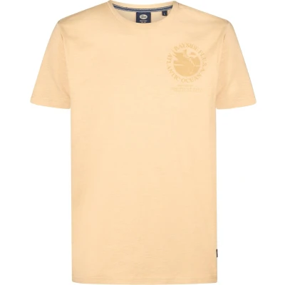 Afbeelding van Petrol Industries Heren Artwork T shirt Jetstream Geel Maat XXL