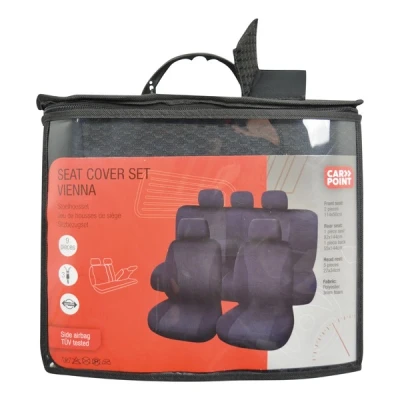 Afbeelding van Carpoint Stoelhoesset Vienna 9 Delig Zwart/Grijs 0310356