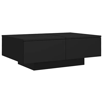 Afbeelding van vidaXL Salontafel, zwart, 90 x 60 31 cm, bewerkt hout