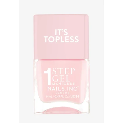 Afbeelding van Nails Inc Topless Dakota (hot pink) UV vrije gelnagellak manicure in 1 stap ca. 8 dagen sneldrogend veganistisch en 21 vrij voor kinderen volwassenen zonder basis of toplaag