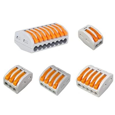 Afbeelding van Aiqeer 40 stuks hefboommoer kabel connector kit, compacte geleider lente snelkoppeling (PCT 212, PCT 213, 214, 215, 218)