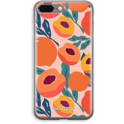 Afbeelding van Case Company® hoesje geschikt voor iPhone 8 Plus Perzik Soft Cover Telefoonhoesje Bescherming aan alle Kanten en Schermrand