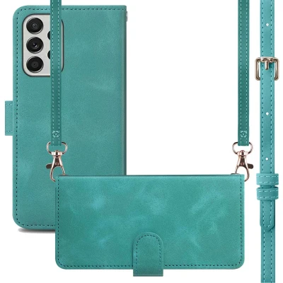 Afbeelding van imoshion Hoesje Geschikt voor Samsung Galaxy A53 met Pasjeshouder Bookcase koord Turquoise