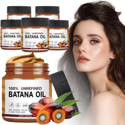 Afbeelding van Bio batana Oil for Hair Growth Ongeraffineerde olie uit Honduras, voor gezonder, dikker en voller haar (5 stuks)