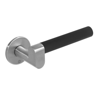 Afbeelding van Intersteel Deurklink RVS Munnikhof Dock Black met ronde rozet Ø52X5 mm geveerd