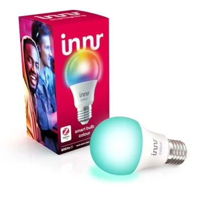 Afbeelding van Innr Smart Lamp E27 Color Led Lamp, werkt met Philips Hue* Slimme Verlichting 16 Miljoen Kleuren en alle Wittinten Zigbee Dimbaar