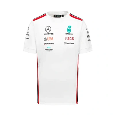Afbeelding van Mercedes Amg Petronas Team Mens Driver Tee white M Lewis Hamilton George Russel Formule 1 t shirt