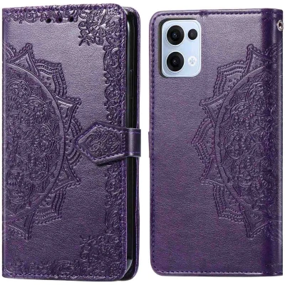 Afbeelding van imoshion Hoesje Geschikt voor Oppo Reno 13 Mandala Bookcase Paars