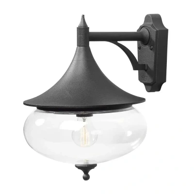 Afbeelding van Konstsmide Libra 581 750 Buitenlamp (wand) Spaarlamp, LED E27 100 W Zwart