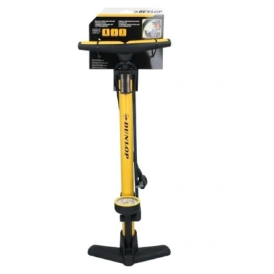 Afbeelding van Dunlop Fietspomp met Drukmeter Fiets Pomp voor Dunlop, Schrader en Frans Ventiel Staande Incl. Adaptoren Waterspeelgoed Ballen
