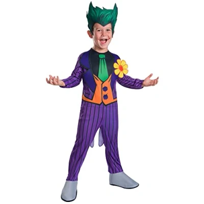 Afbeelding van Rubies Joker Kostuum Kind Groen, Paars, Oranje Maat 116 Halloween Verkleedkleding