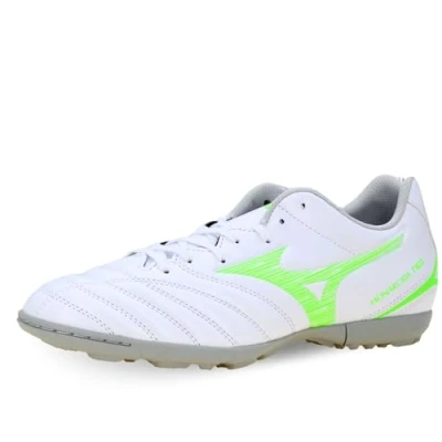 Afbeelding van Mizuno Monarcida NEO III Voetbalschoenen voor kunstgras, Heren, Maat: 43, White/neon green Hoogwaardig imitatieleer