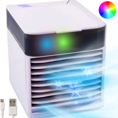 Afbeelding van Silvergear Mini Aircooler met Water Air Cooler /Luchtkoeler Luchtcooler AC USB LED Wit