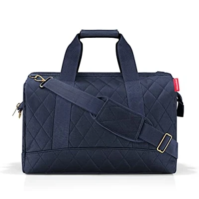 Afbeelding van Reisenthel Allrounder L Reistas Sporttas 30L Rhombus Midnight Gold Blauw