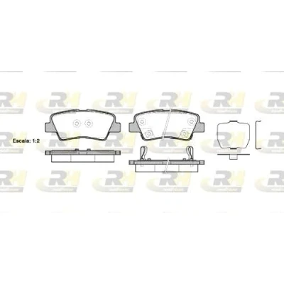 Afbeelding van ROADHOUSE 21362.02 Remblokkenset Achteras Met akoestische slijtagewaarschuwing kleeffolie toebehoren HYUNDAI: Tucson, SONATA 6