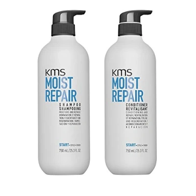 Afbeelding van Moist Repair shampoo en conditioner voor droog haar, 750 ml per KMS