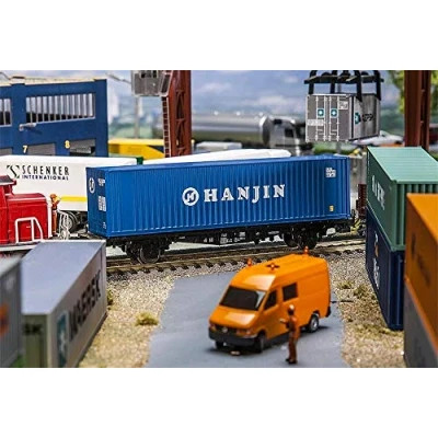 Afbeelding van Faller 40&#039; Hi Cube Container HANJIN modelbouwsets, hobbybouwspeelgoed voor kinderen, modelverf en accessoires