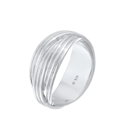 Afbeelding van Elli Statement Design LOOK Ring, Dames, Maat: 54, Silber