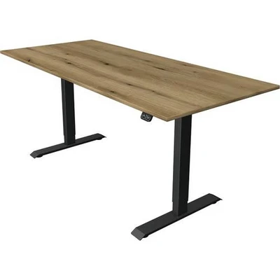 Afbeelding van Kerkmann Zit sta bureau Move 1 180x80cm eiken antraciet poten elektrisch