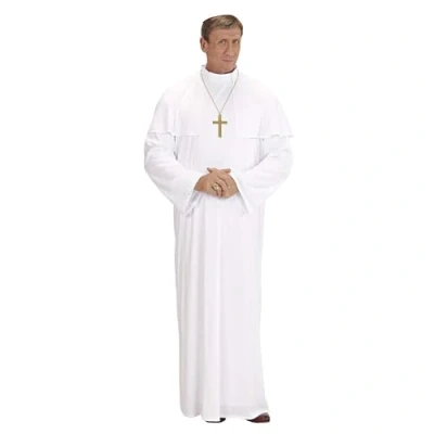 Afbeelding van Widmann Monnik &amp; Pater Priester Kostuum Paus Zijne Koninklijke Heiligheid Man Wit / Beige XXL Carnavalskleding Verkleedkleding