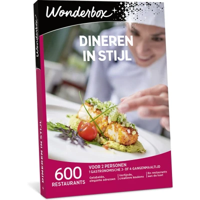 Afbeelding van Wonderbox cadeaubon Dineren in stijl