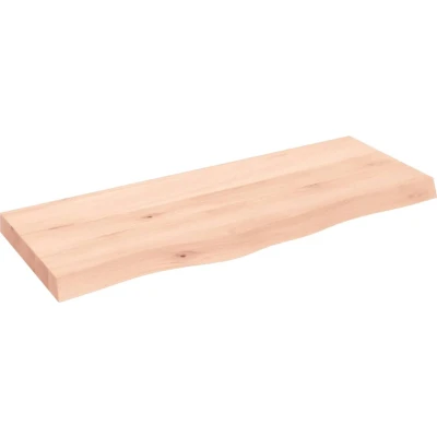 Afbeelding van vidaXL Wastafelblad 100x40x6 cm onbehandeld massief hout