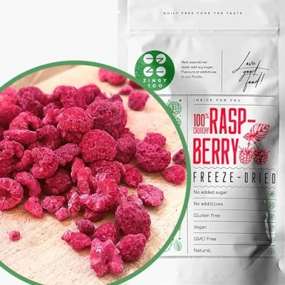 Afbeelding van Gevriesdroogde framboos in Stukken Natuurlijke Gedroogde Frambozen Gedroogd Fruit Vers Freeze Dried Raspberry Broken Gefriergetrocknete Himbeeren