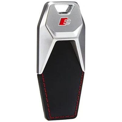 Image de Audi 3181900700 Porte clés, argent/noir, 10,6 x 4,8 1,4 cm