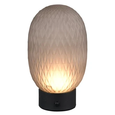 Afbeelding van TRIO FACETTE Tafellamp Rookkleur incl. 1x SMD 1,5 W 4 stappen TOUCH USB aansluiting Oplaadbaar Snoerloos