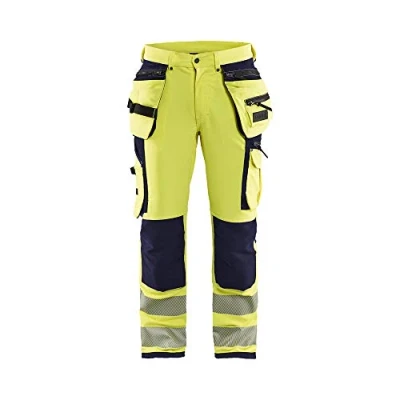 Afbeelding van Blaklader High Vis werkbroek met 4 weg stretch 1997 1642 Geel/Marineblauw D112