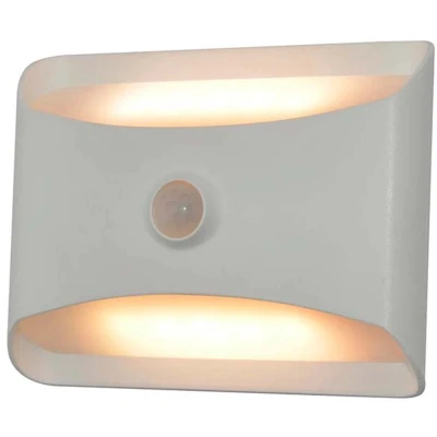 Afbeelding van Profile LED Wandlamp Met Bewegingsdetectie Batterijgevoed Licht Naar Boven en Beneden Wit
