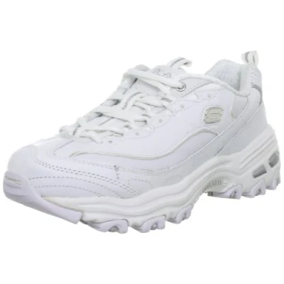 Afbeelding van Skechers WIDE FIT D&#039;LITES Sneakers laag, Dames, Maat: 39, White Leer en textiel