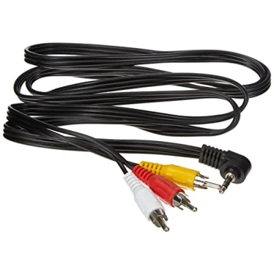 Afbeelding van Premium Cord video verbindingskabel, stereo 3,5 mm, 4 polig 3 x cinch 1,5 m, 3x10 / 0,1 afgeschermd, M/M