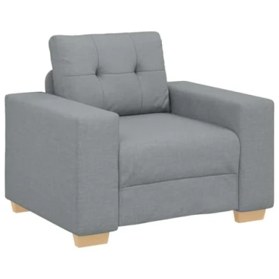 Afbeelding van vidaXL Fauteuil 60 cm stof lichtgrijs