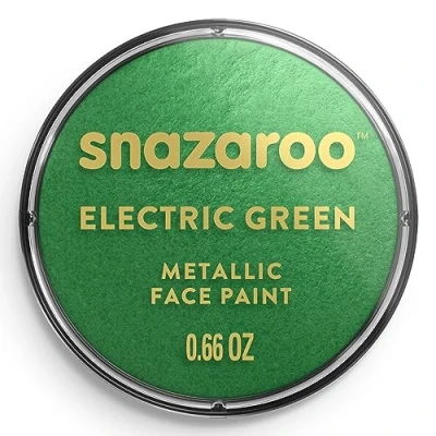 Image de Snazaroo Peinture Pour Visage et les Corps, Maquillage Déguisement, Enfants Adults,Fard 18 ML, Couleur Vert Electrique