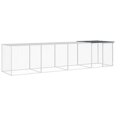 Afbeelding van vidaXL Kippenhok met dak 403x98x90 cm gegalvaniseerd staal antraciet