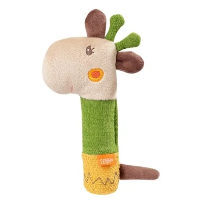 Afbeelding van Fehn 059120 Giraffe Griffon voor rammelaar, piepen, gevoel, spelen met dier van zachte stof een trouwe metgezel baby&#039;s en peuters vanaf 0 maanden +