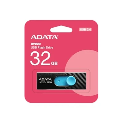 Afbeelding van ADATA UV220 32GB USB 2.0 Capacity Zwart, Blauw Flash Drive