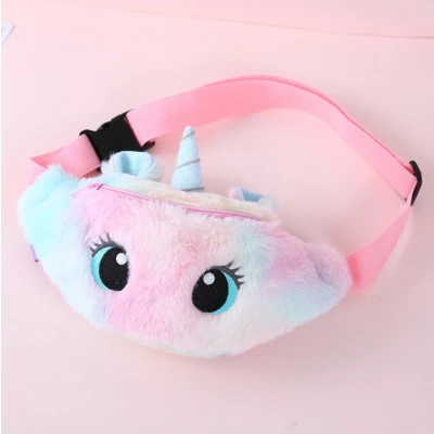 Afbeelding van Kinder Heuptasje Eenhoorn Unicorn Meisjes Pluche Roze
