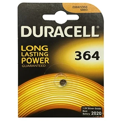 Afbeelding van DURACELL zilver oxide batterij voor horloges &quot;Watch&quot; 364 (SR60) 1,5 Volt