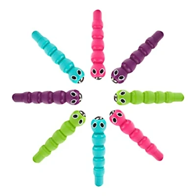 Afbeelding van Nene Toys 8 kleurrijke magneetwormen extra speelset voeden de vogel voor peuters vanaf 2 jaar bevordert fijne motoriek en ontwikkeling van hand oogcoördinatie