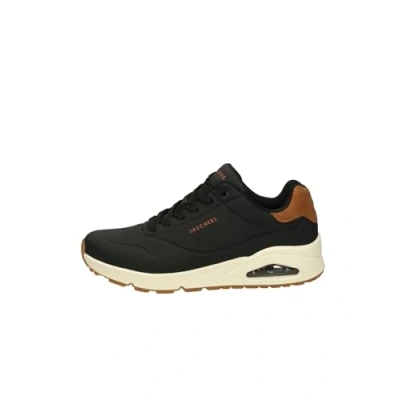 Image de Skechers Baskets Uno Suited on Air pour homme, Bordure en daim Durabuck noir, 41.5 EU
