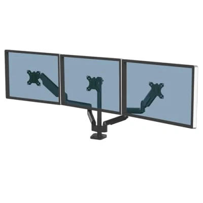 Afbeelding van Fellowes Platinum monitor arm 3 schermen 27 inch zwart