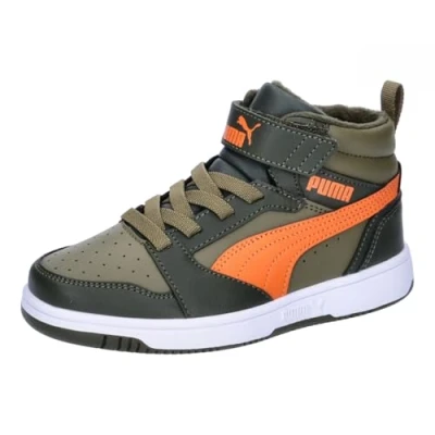 Afbeelding van Puma Sneakers hoog voor kinderen, Maat: 30, Groen Imitatieleer/ textiel
